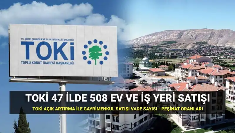 TOKİ'nin 508 Konut ve İş Yeri Satışları: Açık Artırma Tarihleri ve Detaylar Neler?